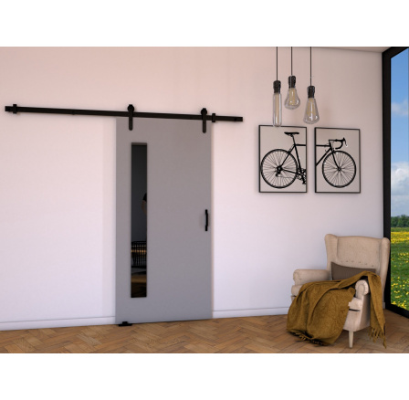 Posuvné dveře LOFT G100, Šedá/Černá Posuvné dveře LOFT G100, Šedá/Černá
