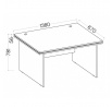 Psací stůl MATYLDA 180, Světle šedá