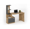 MISO íróasztal, Grafit/Tölgy Artisan