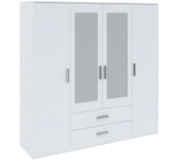 TAMINA 4D2S ruhásszekrény, Fehér