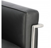 Kubik fotel fekete bőr TP