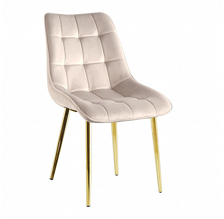Velvet szék bézs / arany lábak J262-1