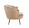 Velvet cappuccino fotel /fekete lábak/ LC-032-1