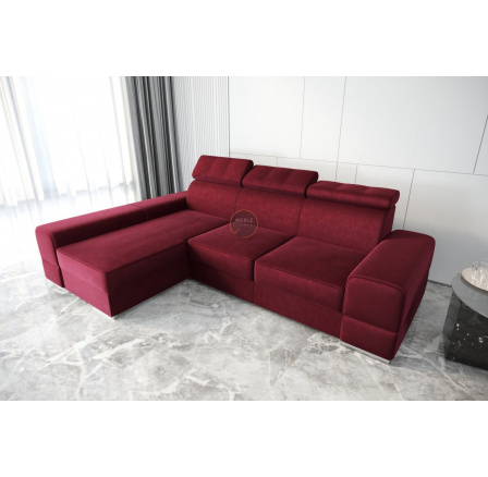 NAROŻNIK ROYAL 295×185 - lewa , Odcienie bordowego