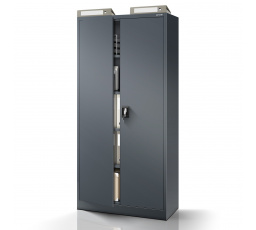JAN irodai fém iratszekrény, 900 x 1850 x 400 mm, antracit