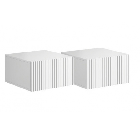 Sada 2 závěsných nočních stolků Nicole, bílá / bílá matná