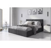 ŁÓŻKO SYPIALNIANE HILTON GRAFIT BEZ MATERACY 140 X 200 KPL