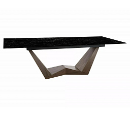 BONUCCI CERAMIC étkezőasztal, Nero Greco, Fekete/Dió