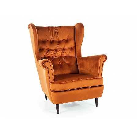 HARRY VELVET fotel, Fahéj Bluvel 4215/Wenge