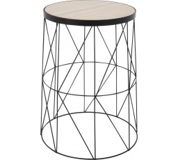 Rack kerek fekete asztal