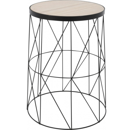 Rack kerek fekete asztal