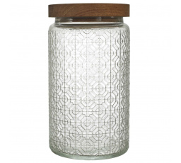 Cisele üveg akácfa fedéllel 1l       ólomüveg