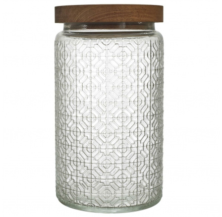 Cisele üveg akácfa fedéllel 1l       ólomüveg