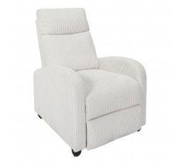 Összecsukható fotel Recliner Dream fehér kordbársony