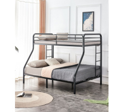 Emeletes ágy 90/140x200 fekete LM7-FXJG