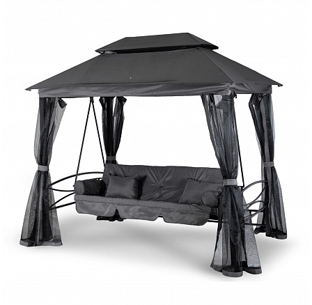Huśtawka Ogrodowa CARMEN Szara/Czarna