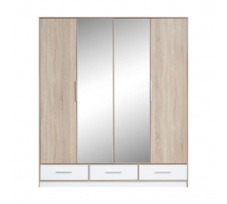 ISKO ruhásszekrény - ISL1, Sonoma tölgy/Fehér Lux