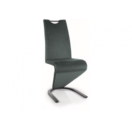 KRZESŁO H090 VELVET CZARNY STELAŻ / ZIELONY BLUVEL 78 KRZESŁO H090 VELVET CZARNY STELAŻ / ZIELONY BLUVEL 78