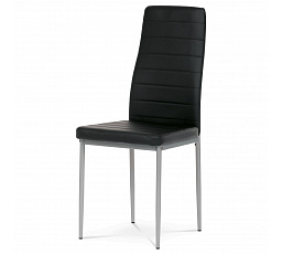 Jídelní židle, černá, ekokůže, DCL-377 BK