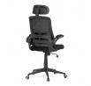 Kancelářská židle, houpací mechanismus, černá síťovina, KA-Q842 BK