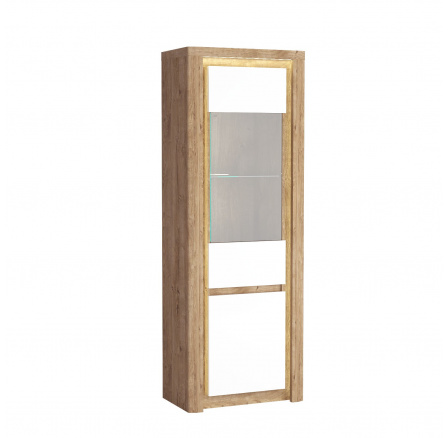LIVINIO L4 vitrin Ribbeck / Fehér fényes
