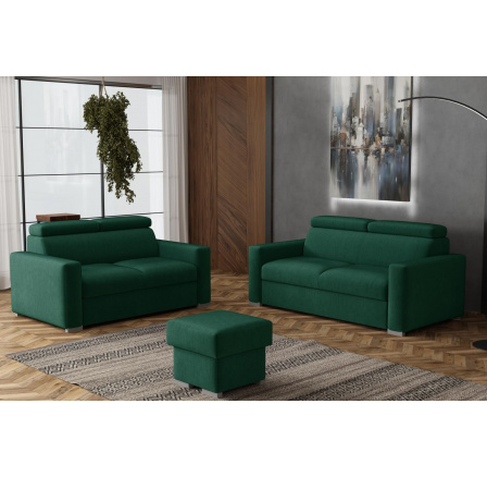 Sedací souprava Petrit 3+2+taburet Kronos zelená