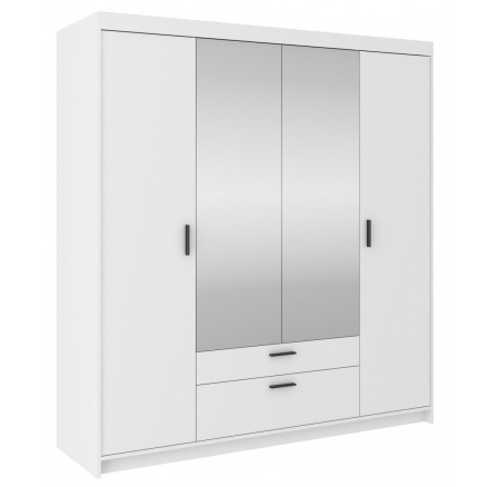 Šatní skříň Enja 4D2S, bílá