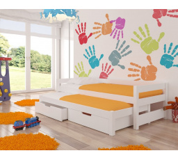 Kétszemélyes ágy matracokkal FRAGA White