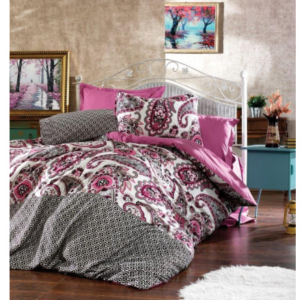 Saténový povlak na polštář Loran pink 45x60