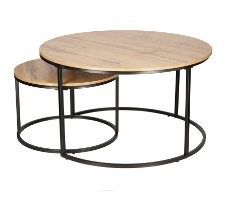 Ruth 2 asztalos készlet, természetes/fekete