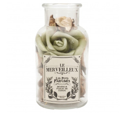 Üvegedény 12 cm potpourrival zöld