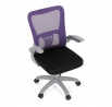 Dětská židle, výškově nastavitelná, fialová síťovina, KA-K2008 PUR
