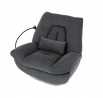 Polohovací křeslo, elektrické zabudované ovládání, šedá, látka, TV-7081 GREY2