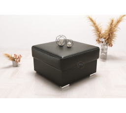 PUFA OTWIERANA 70×70 - Czarna eko skóra