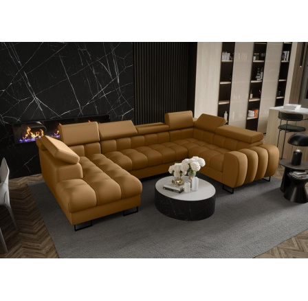 NAROŻNIK ASPEN MAX II 195x350x170 CM SKÓRA NATURALNA - prawa , Skóry naturalne - Wybierz swój kolor