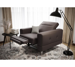 FOTEL MALIBU RELAX SKÓRA NATURALNA - Skóra szara