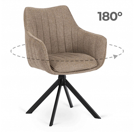 Krzesło Obrotowe MUMBAI Beżowe