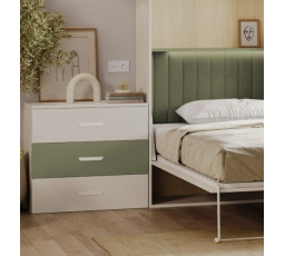 Komoda LUMIK 3S Kašmír Zelená Oliva