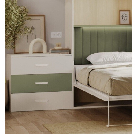 Komoda LUMIK 3S Kašmír Zelená Oliva