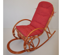 Polstr UNI na houpací křeslo látka vínový melír