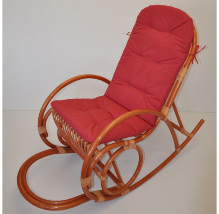 Polstr UNI na houpací křeslo látka vínový melír