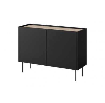 Komoda DESIN, Černý mat/Dub Nagano