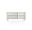 Komoda Nicole 150, bílý mat / zlatá