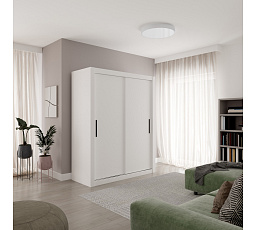 MODI 160 tolóajtós szekrény Fehér+Fekete