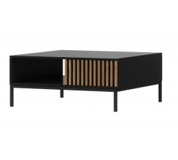 Meorati 80 Stolik Czarny/Dąb Artisan Czarny Mat, Dąb Artisan 80x35