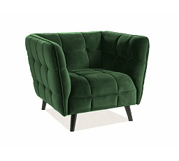 CASTELLO 1 Velvet fotel, zöld Bluvel 78/wenge
