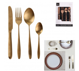 Charbon evőeszközkészlet réz 16 darabos