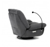 Polohovací křeslo, elektrické zabudované ovládání, šedá, látka, TV-7081 GREY2