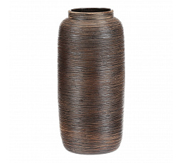 Váza keramická - zaoblená, 35 cm, hnědá