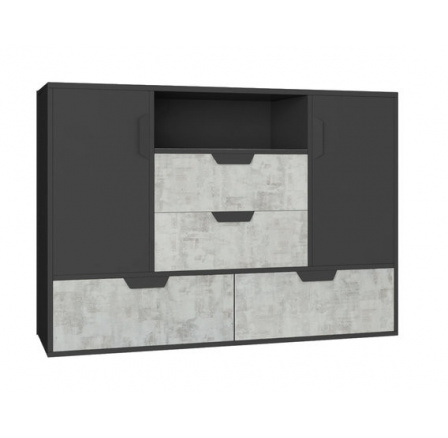 NANO komód - NA7, grafit + enigma